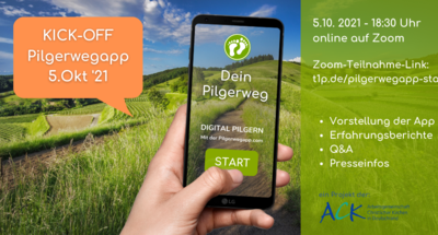 Einladung zum Kick-Off der Pilgerwegapp der ACK in Deutschland